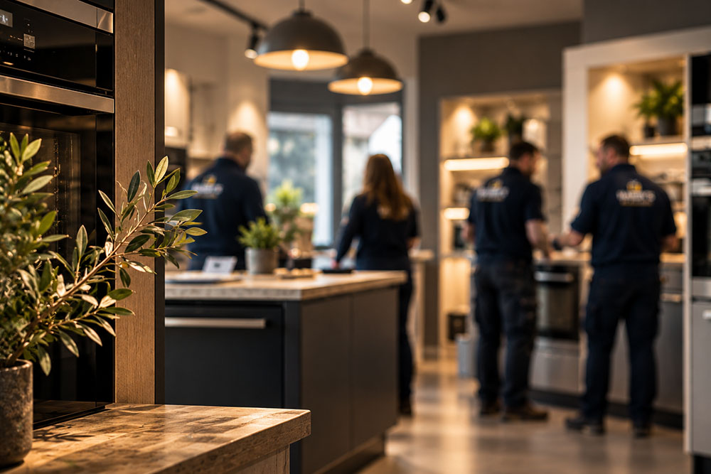 The friendly Hardy's appliance team in the showroom
